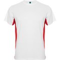 Camiseta técnica de manga corta transpirable Blanco/Rojo 2Xl