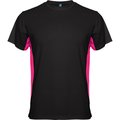 Camiseta técnica de manga corta transpirable Negro/Fucsia 2Xl