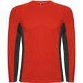 Camiseta técnica manga larga Rojo/Plomo Oscuro M
