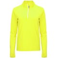 Camiseta Técnica Mujer Cuello Alto Puño Pulgar Amarillo Fluor S