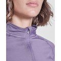 Camiseta Técnica Mujer Cuello Cremallera y Manga Larga
