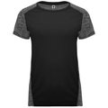 Camiseta Técnica Mujer Doble Tejido Bicolor Negro/Negro Vigore S