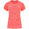 Camiseta Técnica Mujer Entallada Manga Ranglán Coral Fluor Vigore Xl