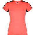 Camiseta técnica mujer manga corta CORAL FLUOR/NEGRO L