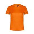 Camiseta técnica mujer en variedad colores con diseño en espalda y mangas transpirable Naranja S