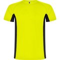 Camiseta técnica de poliéster AMARILLO FLUOR/ NEGRO 8