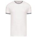 Camiseta técnica poliéster interlock White / Fine Grey S
