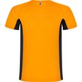 Camiseta técnica de poliéster Naranja Fluor/Negro M