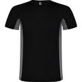 Camiseta técnica de poliéster NEGRO/PLOMO OSCURO 12