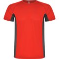 Camiseta técnica de poliéster ROJO/PLOMO OSCURO 4