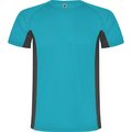 Camiseta técnica de poliéster TURQUESA/PLOMO OSCURO 8