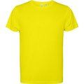 Camiseta técnica con bajo trasero más largo Amarillo Fluor S