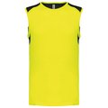 Camiseta tirantes deportiva bicolor Fluorescent Yellow / Black 3XL