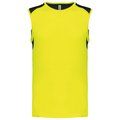 Camiseta tirantes deportiva bicolor Fluorescent Yellow / Black XL