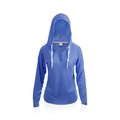 Camiseta Unisex Manga Larga con Capucha Azul Xl
