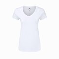 Camiseta V-Neck Entallada Algodón Mujer Bla Xxl
