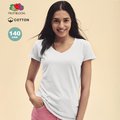 Camiseta V-Neck Entallada Algodón Mujer