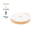 Cargador Circular Qi 15W Bambú