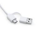 Cargador dos cuerpos USB y dos tipo C