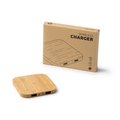 Cargador inalámbrico de bambú con 5W