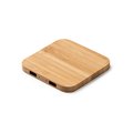 Cargador inalámbrico de bambú con 5W