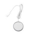 Cargador inalámbrico magnético de aluminio reciclado Plata