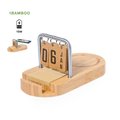Cargador multifunción inalámbrico 15W de bambú