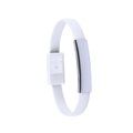 Cargador pulsera dual micro USB y lightning Blanco