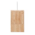Cargador Soporte Bambú 10W 13x8cm