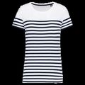 Camiseta marinera Corte recto White / Navy Stripes M