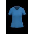 Camiseta de manga corta cuello pico mujer Light Royal Blue 3Xl