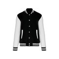 Cazadora béisbol unisex Black / White Xs