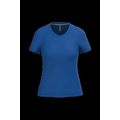 Camiseta de manga corta cuello pico mujer Royal Blue Xl