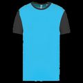 Camiseta bicolor adulto poliéster Light Turquoise / Dark Grey M
