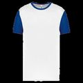 Camiseta bicolor infantil White / Dark Royal Blue 12/14 Ans
