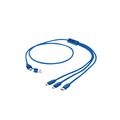 Cable cargador aluminio reciclado dual 3 salidas