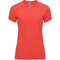 Camiseta Mujer Control Dry Entallada Coral Fluor M