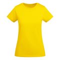 Camiseta entallada mujer algodón orgánico Amarillo S