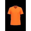 Camiseta de algodón con cuello de pico Orange 3Xl