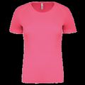 Camiseta de deporte mujer poliéster Fluorescent  Pink Xs