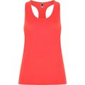 Camiseta Técnica de Tirantes Entallada Coral Fluor 3/4