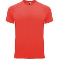 Camiseta técnica manga corta cuello redondo Coral Fluor 16