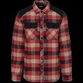 Camisa a cuadros algodón con bolsillos Red / Dark Beige Checked / Black L