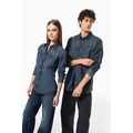 Camisa vaquera manga larga mujer