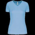 Camiseta de deporte mujer cuello de pico Sky Blue M
