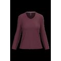 Camiseta manga larga mujer algodón entallada Wine L