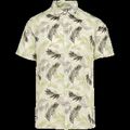 Camisa estampado vegetal lino hombre Ivory Palm Leaves Xs
