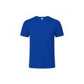 Camiseta Algodón Tacto Suave Sin Costuras Azul Xxxl