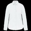 Camisa entallado manga larga mujer White L