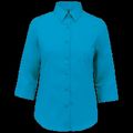 Camisa popelina media manga mujer Bright Turquoise 3Xl